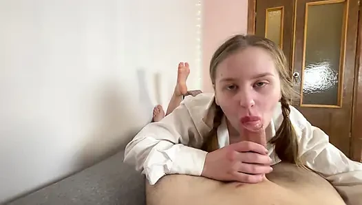 Cum Twice in my StepDaughter's Mouth