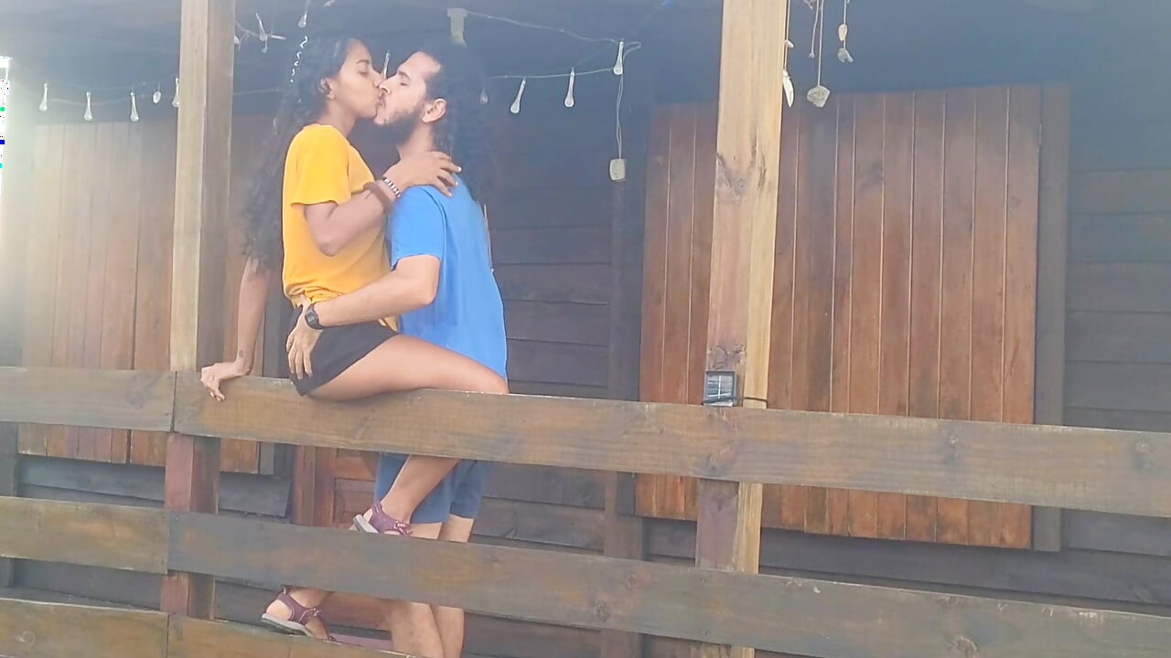 A camper asks a peasant woman for firewood and ends up giving her rough sex with creampie