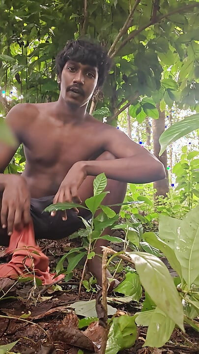 Outdoor jerking, fingering, cumming and pissing