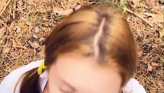 Public blowjob and cum play from cumslut Mia Bandini (POV)