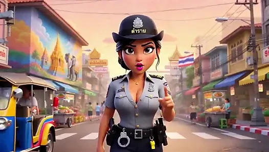 Thai Police Officer Stopped Me on Street and Fucked Me at the Station