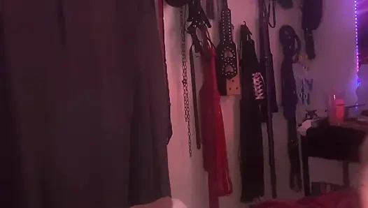 Tiny babe Amber gets a big cock in her mouth before her little pussy gets it too
