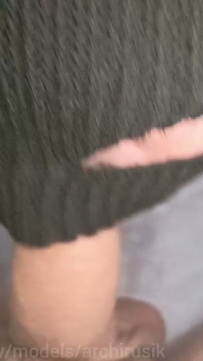 Stupid fucking pussy femboy Sissy in a skirt stretches a hole in front of daddy! | Clip 1