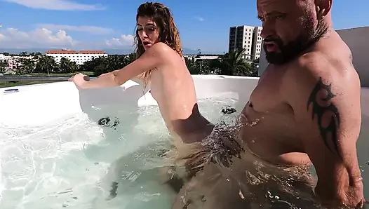 She Fucks the Old Strange Man in the Jacuzzi