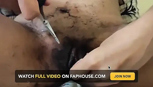 Indian hairy pussy shaved