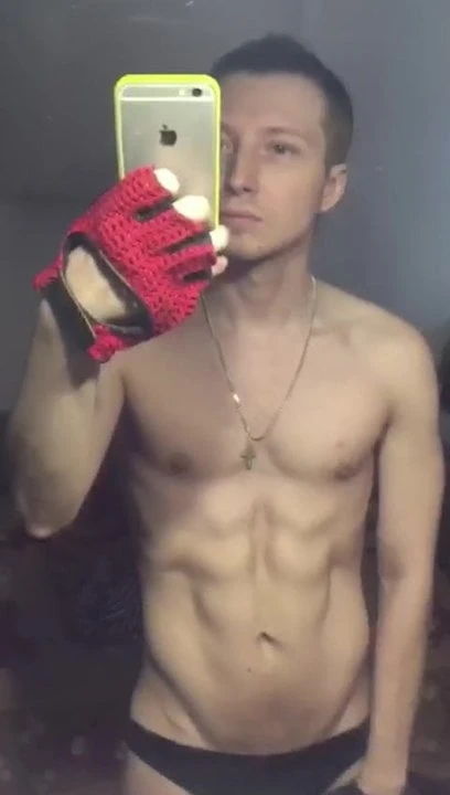 young russian twink play hot mirrorgame