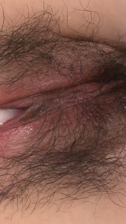 Busty Japanese wife Aki Ninomiya gets her hairy pussy jizzed | Clip 2