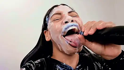 5555 Memukul Sangat Keras Di Wajahku Saat Aku Menelan Bolamu