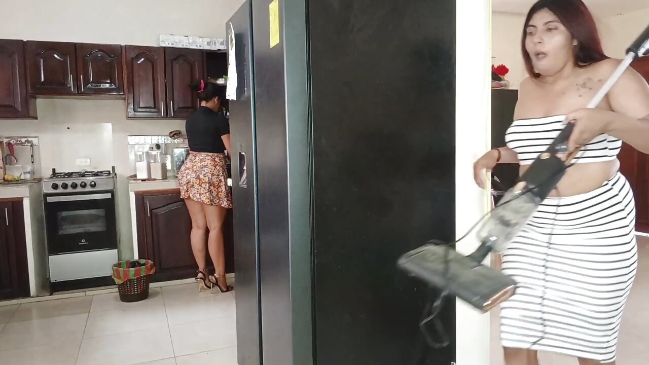The stepfather fucks his stepdaughter while his wife is in the kitchen.