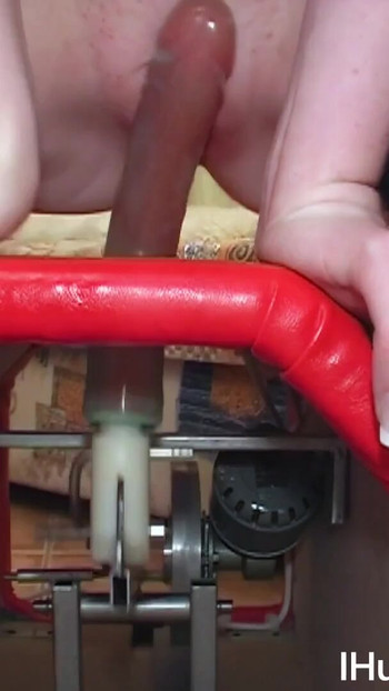 Unforgettable moment from "Horny redhead fucked with fucking machine"