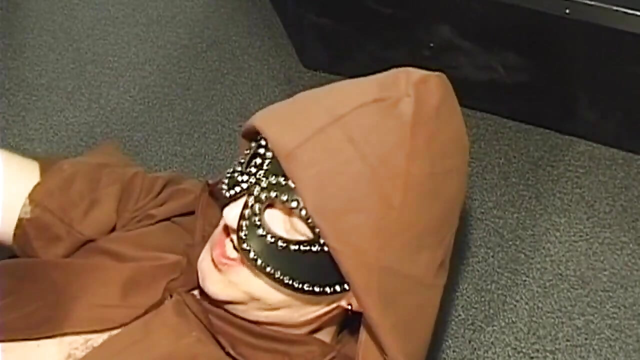 Masked Cougar Serves Multiple Robed Men Eagerly
