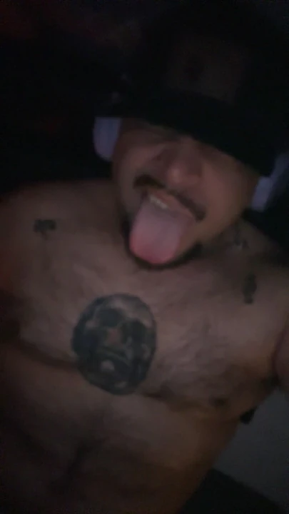 Latino Bear plays with Fat floppy cock