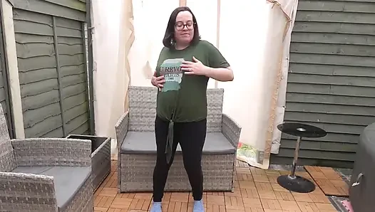 Strip in Top Leggings and Knickers and Bra