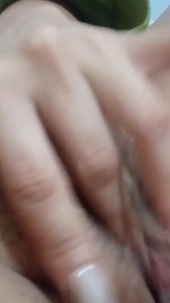 Hot mom touches and licks her big tits and puts her playful fingers in her hairy pussy | Clip 3