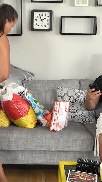 Tattooed Silver-Haired Slut Gets Pounded Hard on the Couch | Clip 1