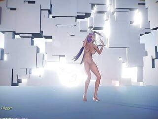 Bunny Girl dělá plně nahý tanec (3d Hentai)