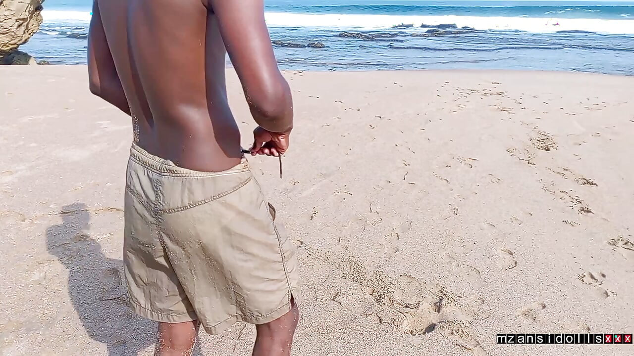 18 Year Old Ebony Getting Fucked at the Beach