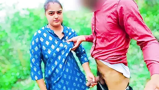 indian village girl first time fuck her tight pussy outdoor jungle sex video, viral mms xxx video