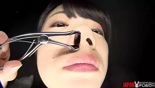 Riko Kanade Lets Thick Snot Drip to Her Lips... Then Strokes a Dildo with It, Slow and Filthy - Hook, Hair, and Pure Slime