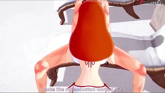 Jessica Rabbit blowjob in public pool