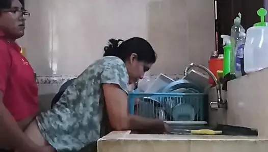 Sexy Latina Sex in the Kitchen