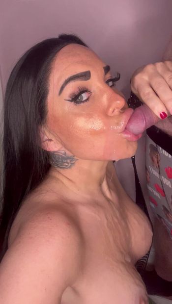 Oh how I love having my face covered in cum. Watch the whole video #cumshot #facialcum