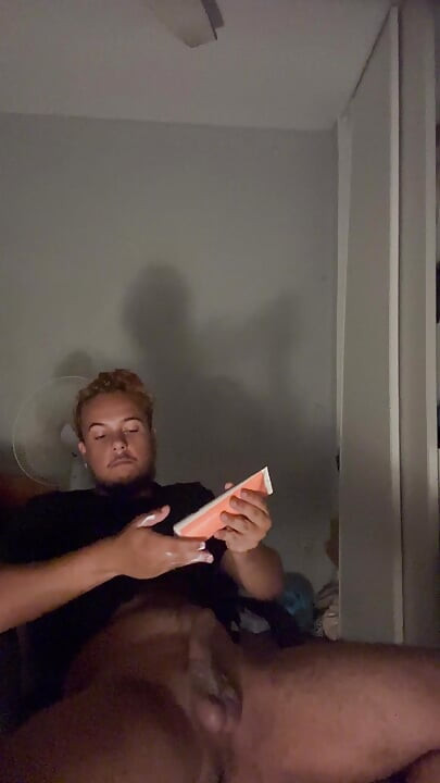 White boy beating his shit