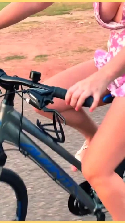 Captivating moment from "Wifey flashes her tits in public bike ride"