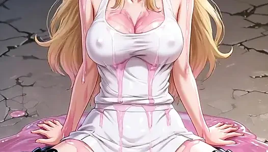 Şeftali kadar tatlı sarışın prenses için bir krallık ve bir mantar