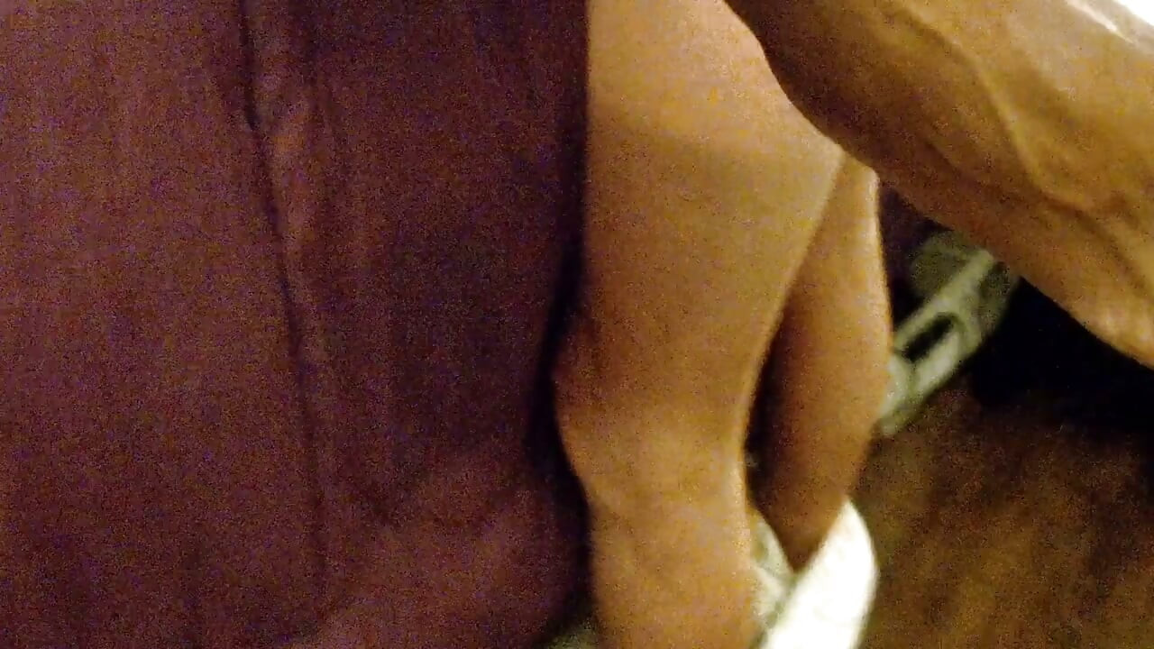 INTERRACIAL 240 lb black BBW stepmom with a hairy pussy lets 100 lb little white stepson fuck her.   (NO SOUND