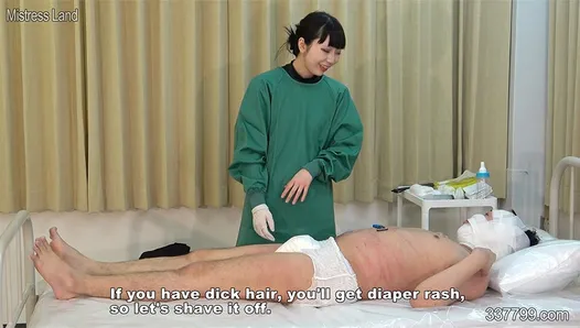 Japanese Female Doctor Ageplay with Patients