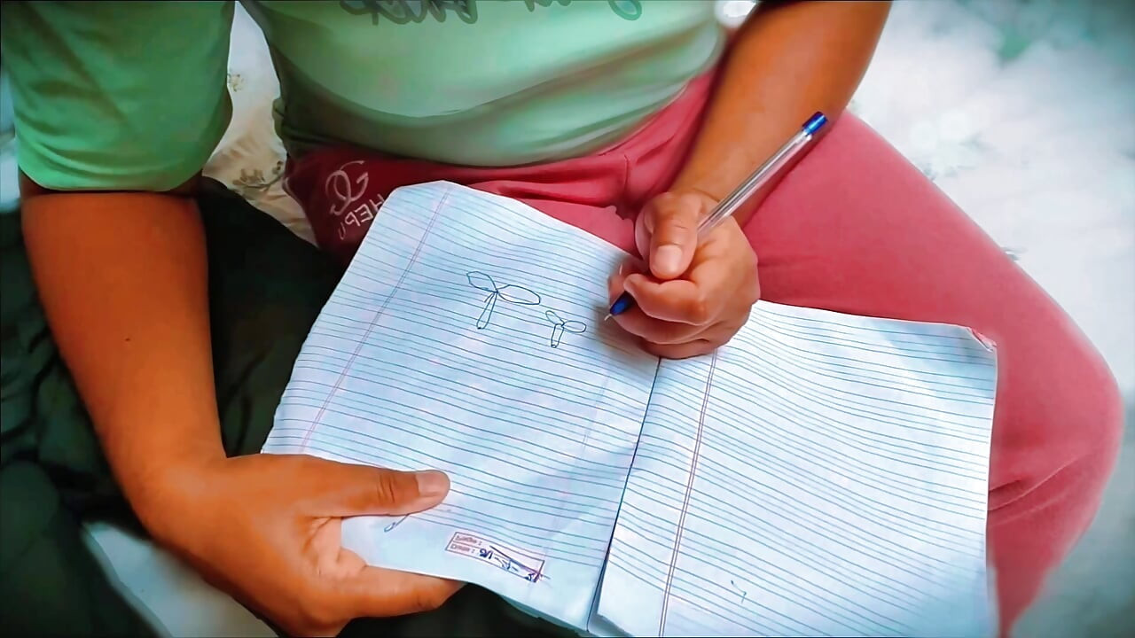 village girl gose to tution but is punished by the teacher for not completing her homework, and Fuck her tight pussy by teacher,