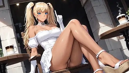 A walk with Rumi. She plays with her pussy