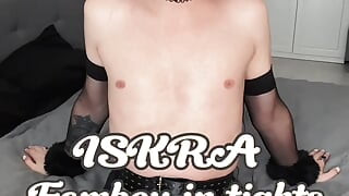 Hot Crossdress Sissy Iskra Feminization Jerk Off Trans Cum