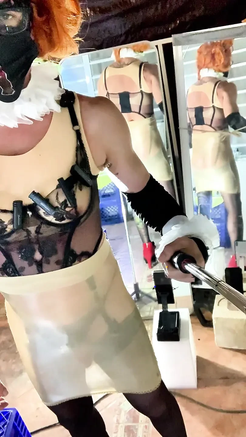 Sexy Transgender Golden Corset Lingerie Outside