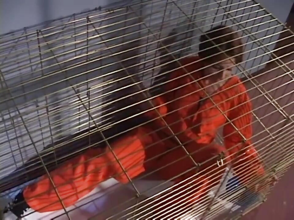 Slut girl needs to suck a big cock in the cage
