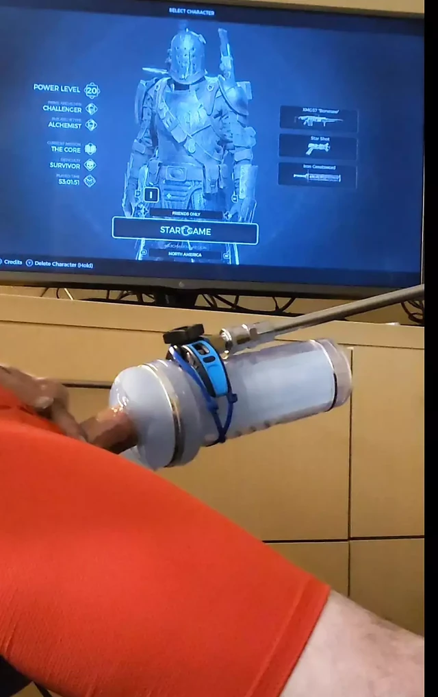 Awesome machine and gaming makes for lots of cum