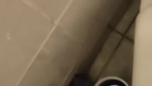 Small penis masturbates and comes to the toilet