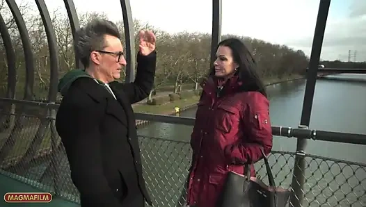 Pretty Unfunny German Tattoo Slut Gets Rammed Through by Our Funny Conny