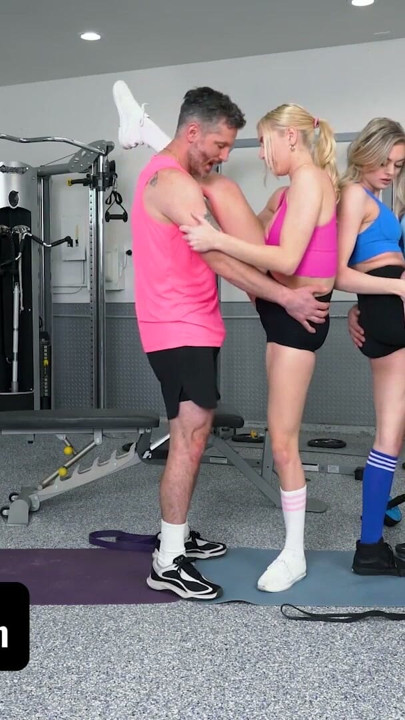 Step Daughters Kay Lovely & Amber Moore Get Horny During Hot Workout With Step Dads - DaughterSwap | Clip 1
