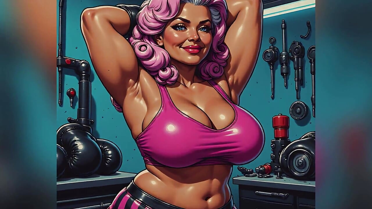 Beautiful Fit Pink-haired Babes Art