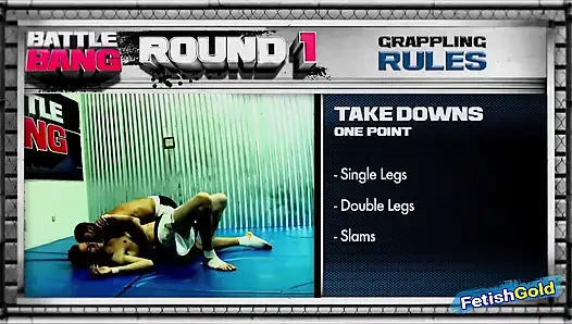 Muskulöser typ verliert kampf und hat sex mit molliger brünette zur bestrafung