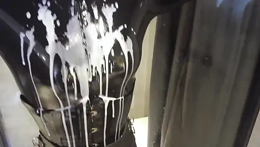 Mz20 - the Girl in Latex Clothing Locked in a Glass Room