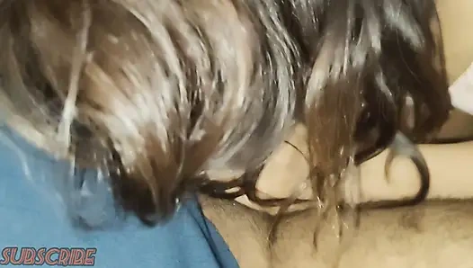 My husband's friend fucking me hard and lick my pussy for sqirt