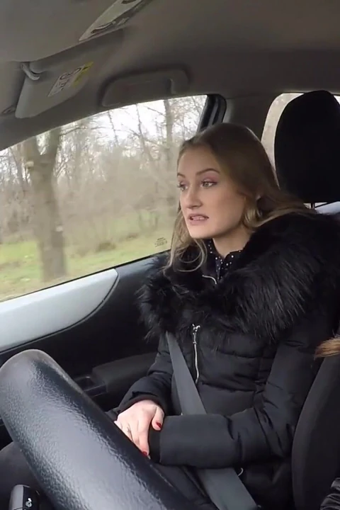 Hitchhiker Tiffany Tatum making out with the driver Amirah Adara