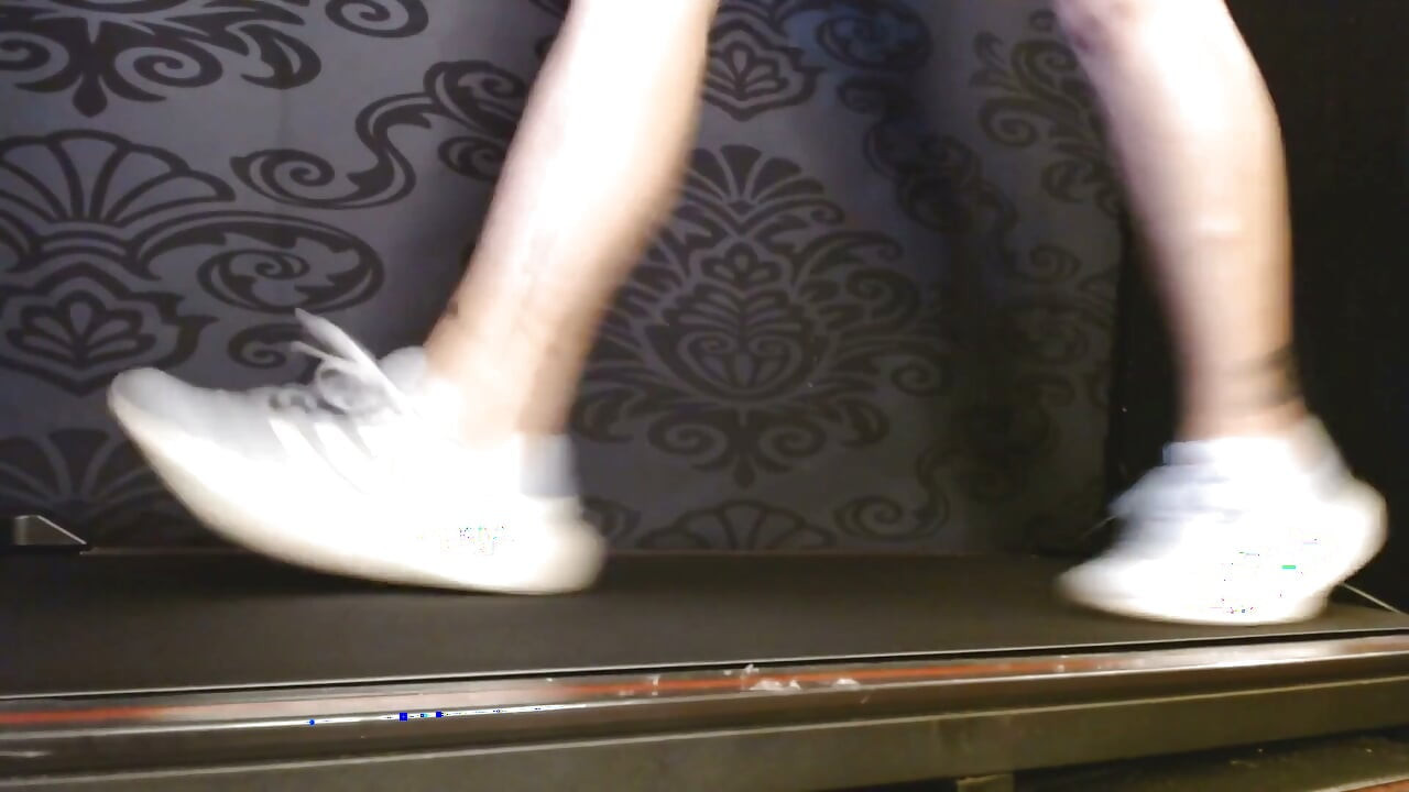 Blue Adidas Sneakers Walking