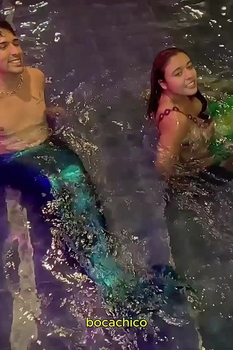 Merman Eats His Mermaid Friend's Pussy, and Then She Gets All His Cum Out