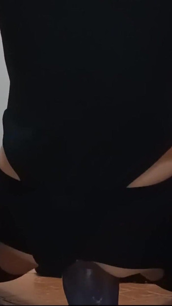 Must-share moment from "Sissy-Kuroko Black Leotard Huge Dildo"