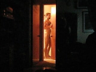 night time shower