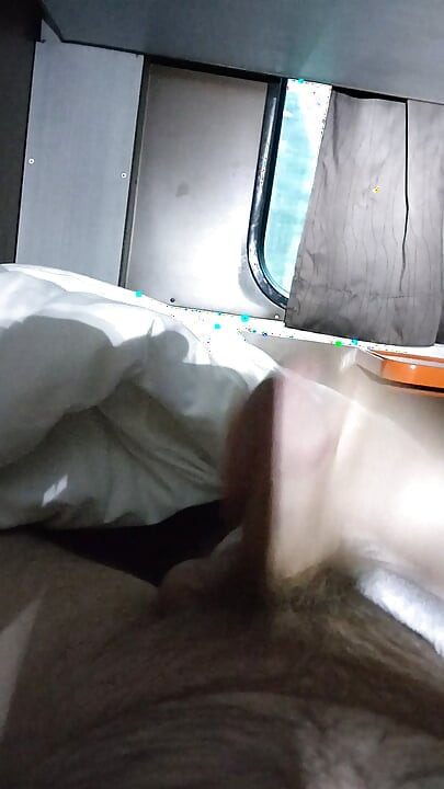 Masturbating in a train.
